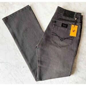 Enzo Garret-2 Black Denim Jeans Zip Fly 100% Cotton Men's Size 34W x 34L